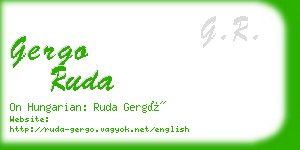 gergo ruda business card